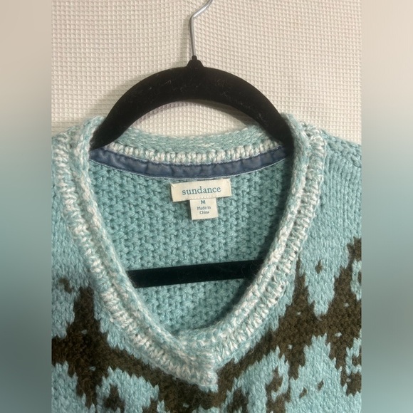 RARE~Sundance FairIsle Cardigan BLUE,PINK,PASTEL YELLOWSTONE STYLE - Picture 5 of 9